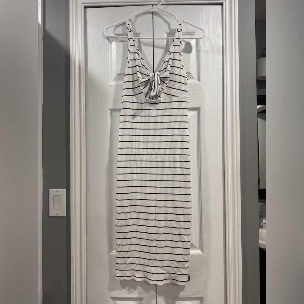 Striped midi dress